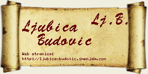 Ljubica Budović vizit kartica
